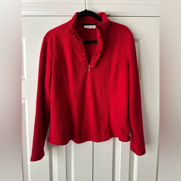 Coldwater Creek Tops - Cold Water Creek, Fleece, Pop Over w/Ruffle
Sz M
Great Condition
